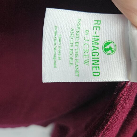 J Crew Button Up Cardigan Sweater Burgundy Red Womens XL Long Sleeve Re-imagined - Picture 8 of 14